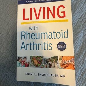 Living with Rheumatoid Arthritis by - White/Blue Cover